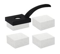 Pumice Stone Pool Cleaner - Juego de manchas de mango ergonómico, sistema de limpieza de 3,82 pulgadas con diseño de limpieza, accesorio de descalcificación, depósito mineral, kit de limpieza manual