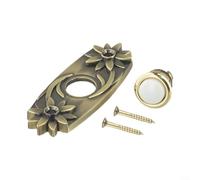 Pumixiy 1 timbre resistente con luz LED, bronce antiguo, con cable, repuesto para empleo al aire libre, 3.3 x 2.3 pulgadas, compatible con sistemas Dc12 a 24 V