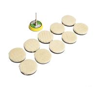 Pumixiy 11 almohadillas de pulido de lana de 2 pulgadas, kit de pulido de pintura de coche con gancho y bucle, almohadillas de pulido para coches, muebles, cerámica, 50 mm