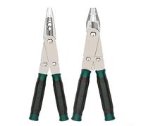 Pumixiy Alicates combinados para electricistas, punta de aguja multifuncional con cortador de alambre y pelacables, herramienta manual de precisión de acero al carbono forjado