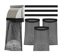 Pumixiy Bolsas de filtro de polvo para secadora al aire libre, paquete de 3, atrapapelusas de poliéster negro para campanas de ventilación de 4 pulgadas, compatible con rejillas de ventilación