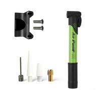 Pumixiy Bomba de bicicleta, para Presta y válvulas, Inflador portátil de acero H&, con soporte de montaje, Bomba de aire de 100 PSI, para ciclismo MTB de carretera (verde)