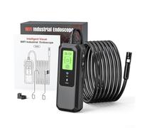 Pumixiy Boroscopio industrial con lente dual de 8 mm, resolución HD de 200 W, línea dura de 5 metros, IP67, impermeable, para detección de bloqueo de tuberías e inodoros