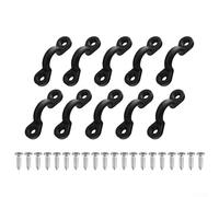 Pumixiy Bucles elásticos de nailon con ganchos de ojo, paquete de 10 para kit de amarre de cubierta para barcos, canoas, balsas, componentes de aparejo marino resistentes al agua salada