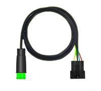Pumixiy Cable de extensión de pantalla de 5 pines para bicicleta eléctrica, para adaptador SM, arnés de cables macho a hembra, para panel de instrumentos de bicicleta eléctrica, negro (macho a macho