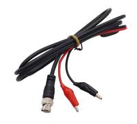 Pumixiy Cable de sonda de prueba de osciloscopio de 1 metro BNC Q9 a doble clip núcleo de cobre puro de alta calidad aislado de PVC HD BNC plomo (1 m)