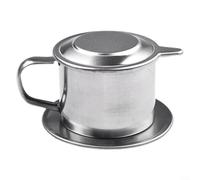 Pumixiy Cafetera vietnamita de acero inoxidable con filtro de goteo, método tradicional, gotero de café con capacidad de 50/100 ml, para elaboración de cerveza en casa y cocina