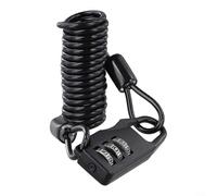 Pumixiy Candado eléctrico para bicicleta con código de combinación personalizable, 1 metro de longitud, candado portátil para casco para motocicletas y bicicletas