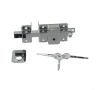 Pumixiy Cerradura de seguridad mecánica externa con llave cruzada antigua, antirrobo, con cubierta de aleación de zinc para puertas batientes, 4555 mm de grosor (2009CR - izquierda)