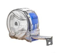 Pumixiy Cinta métrica transparente con hoja de acero al carbono endurecido, sistema de corrección de punto cero, carcasa de policarbonato de PC, diseño de cuerda para portabilidad en tareas de