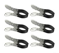 Pumixiy Clips para cubierta de piscina, abrazaderas grandes de acero inoxidable, abrazaderas de protección de invierno, con mangas protectoras, para piscinas sobre el suelo, instalación de borde duro