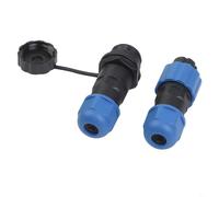 Pumixiy Conector de alimentación de aviación SD13 IP68 impermeable con acoplamiento macho hembra, contactos de cobre chapados en oro y nailon PA66 resistente a altas temperaturas (6 pines)