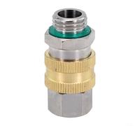 Pumixiy Conector profesional de liberación rápida de cobre, accesorio de rociador agrícola, acoplamiento de manguera de alta presión, para sistema de agua de bomba de émbolo (recogida rápida grande)