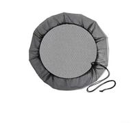 Pumixiy Cubierta de red de lluvia con cordón para almacenamiento de agua al aire libre, tapa de filtro de malla fina compatible con barriles de 60-100 cm, malla de polietileno negro para desechos y