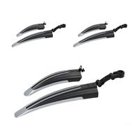 Pumixiy El juego de guardabarros Mountain para bicicleta incluye 3 pares de protectores delanteros y traseros compatibles con tijas de sillín de 25,4 a 31,8 mm hechas de material plástico PP (gris