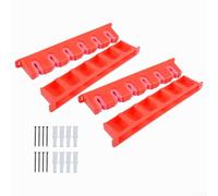 Pumixiy Estante de almacenamiento para caña de pescar para 6 postes, soporte vertical de pared hecho de ABS y para EVA, solución protectora y ahorra espacio para equipo de pesca (rojo)