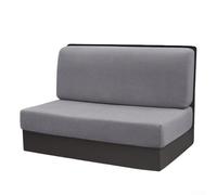 Pumixiy Fundas de asiento de caravana para remolque y sofá de caravana, fundas de banco elásticas de poliéster y elastano con alta elasticidad, lavables a máquina y cojín de fácil cuidado (gris)