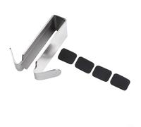 Pumixiy Ganchos dobles para puerta de cristal de acero inoxidable 304, colgador de toallas de baño, soporte de pared, para panel de vidrio de 8 a 15 mm, no requiere herramientas movibles