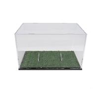 Pumixiy Green - Vitrina de acrílico para pelotas de rugby, caja de almacenamiento extraíble transparente con diseño desmontable, compatible con pelotas de tamaño estándar, color negro y verde