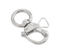 Pumixiy Grillete de acero inoxidable 316 resistente de 2.5 pulgadas, con ojo giratorio, fianza de liberación rápida, para aparejo de cubierta de barco, navegación de hardware
