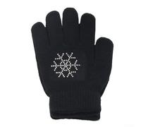Pumixiy Guantes de patinaje artístico para niños y adultos, guantes elásticos cálidos de invierno con puntos de goma antideslizantes para patinaje sobre hielo, material de algodón con agarre mejorado