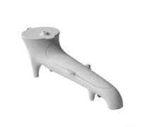 Pumixiy Guía de agua para máquina de café, embudo de silicona de 23,5 x 8,6 cm con cubierta antipolvo extraíble, estable en encimera, grado alimenticio e inodoro (blanco)