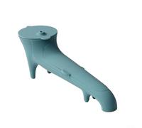 Pumixiy Guía de agua para máquina de café, embudo de silicona de 23,5 x 8,6 cm con cubierta antipolvo extraíble, estable en encimera, grado alimenticio e inodoro (azul)