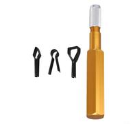 Pumixiy Herramienta de corte de soldadura de piso, kit de corte de corte de soldadura de suelo de vinilo de PVC, kit de raspado de herramientas de skiving, paleta de suelo con mango 3 cuchillas