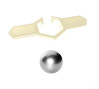 Pumixiy Hockey sobre hielo de acero inoxidable de 38 mm para café y whisky, bola de refrigeración de metal 304, enfriador de bebidas reutilizable no diluyente, ideal para cócteles, bourbon, (blanco +