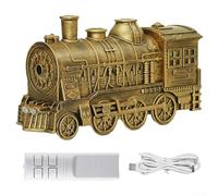 Pumixiy Humidificador de tren retro de 300 ml y difusor de aceites esenciales con funcionamiento silencioso, apagado automático, ajustes de luz ajustables y 2 tipos de niebla para relajar el sueño