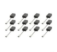 Pumixiy Juego de 12 cepillos de carbón para herramientas eléctricas, compatibles con GWS 1000 1100 1400 10 11 14 15-125, escobillas de carbón de repuesto para motor eléctrico, 17 x 10 x 5 mm