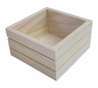Pumixiy Juego de bandejas de madera beige, caja de almacenamiento cuadrada, para plantas suculentas y organización del hogar, organizador moderno para manualidades, decoración del hogar y objetos