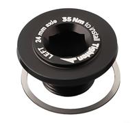 Pumixiy Kit de pernos de brazo de manivela autoextraíbles, para eje ROTOR Aldhu de 24/30 mm, tornillos de biela de bicicleta de aleación de aluminio, con juntas, marca izquierda y derecha (perno negro