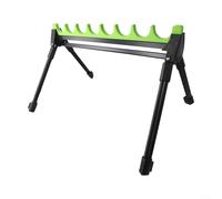 Pumixiy Kit de soporte telescópico para caña de pescar de 2 secciones con 4 patas y 8 aparejos, bolsa de almacenamiento, aleación de zinc, construcción de EVA, sistema de soporte de soporte para caña