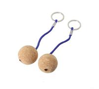 Pumixiy Llavero de bola de corcho flotante azul para kayak y deportes acuáticos, paquete de 2 flotantes para llavero de EVA con cuerda de acero inoxidable, accesorio impermeable para barco en colores