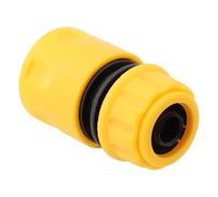 Pumixiy Manguera de agua de jardín de conexión rápida de polipropileno resistente a la temperatura, conector de parada de agua para grifos, junta de goma, 12 mm, amarillo