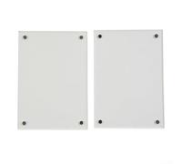 Pumixiy Marco de fotos acrílico magnético, soporte de escritorio transparente de doble cara, con 4 imanes de esquina, para decoración de escritorio de oficina en casa (9 x 12,8 cm)