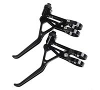 Pumixiy Palanca de freno negra ultraligera para bicicletas plegables y de carretera, aleación de aluminio para mango mecanizado CNC con diámetro de montaje de 22,2 mm, compatible con la mayoría de