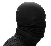 Pumixiy Pasamontañas negro para ciclismo y motociclismo, cubierta de cabeza completa, protección contra la arena del viento, polaina elástica y transpirable para hombres y mujeres