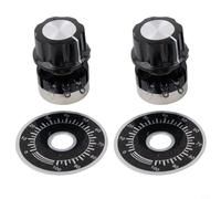 Pumixiy Potenciómetro giratorio de película de carbono 100 ohmios 500 ohmios 1K 2K 5K Ohm eje de giro único para regulación de velocidad del inversor y sistemas de control electrónico (2k ohm)