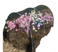 Pumixiy Red de insectos de jardín, túnel de malla protectora para crecimiento con marco de acero, red de protección de plantas para verduras, flores, hierbas, cultivo al aire libre (negro, 600 cm)