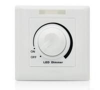 Pumixiy Regulador LED para tiras de un solo color 5050 3528, regulador de intensidad de perilla giratoria de 86 placas, módulo de atenuación de 12 V 24 V, controlador de brillo montado en la pared