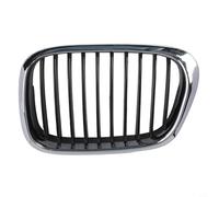 Pumixiy Rejilla frontal de riñón para E39 1997-2003, acabado cromado negro, compatible con 525i 528i para modelos 530i 540i M5, repuesto para 51137005837 51137005838 rejilla de cuerpo (izquierda)