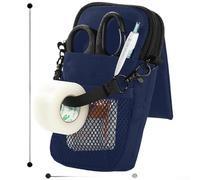 Pumixiy Riñonera diseñada profesionalmente con poliéster de seguridad magnética y práctica división de compartimento (azul marino)