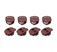 Pumixiy Ruedas de puerta corredera para armario, 4/8 pares de guías de puerta corrediza de nailon, kit de repuesto de funcionamiento suave y silencioso (4 piezas)