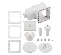 Pumixiy Skimmer de montaje en pared para piscina sobre el suelo, sistema de filtración de piscina con diseño de pared de 6 pulgadas, con adaptador de manguera, para eliminación de desechos