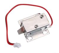 Pumixiy Solenoide electrónico de 12 V CC para liberación de puerta de armario, cerradura de seguridad magnética con cable de 120 mm