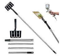 Pumixiy Soporte de la cubierta de la pintura con ángulo ajustable y poste extensible del acero inoxidable para el uso de las capas basadas en aceite del látex y de la curación ULTRAVIOLETA