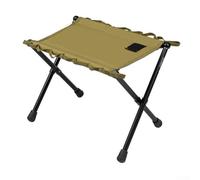 Pumixiy Taburete plegable portátil para silla de campamento de aleación de aluminio ultraligero para senderismo, pesca, picnic, soporta 100 kg, incluye bolsa de transporte y cincha Molle (amarillo