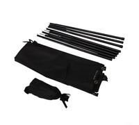 Pumixiy Toldo impermeable para autocaravana, 300 x 200 cm, con postes ajustables, cubierta de sombra de camping negra, para SUV, cámper al aire libre